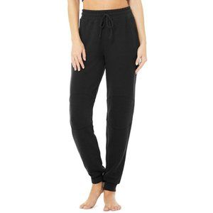 Alo Yoga Micro Waffle Fireside Sweatpant S Black